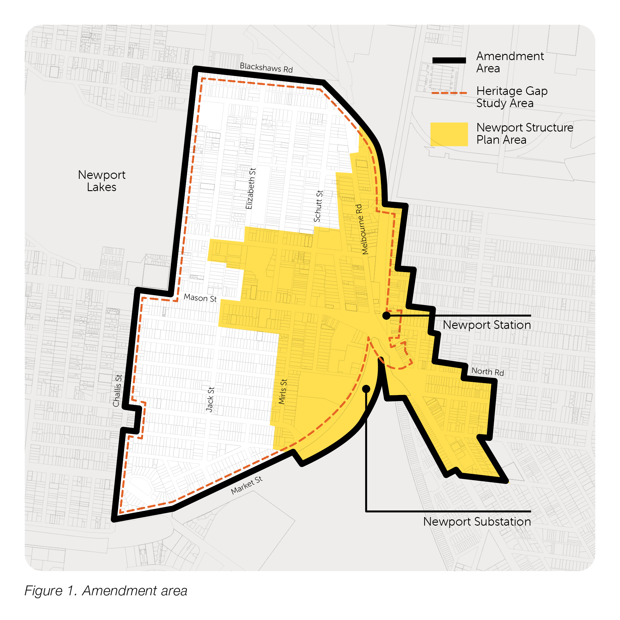 Newport Structure Plan Amendment Area and Heritage Gap Study Area