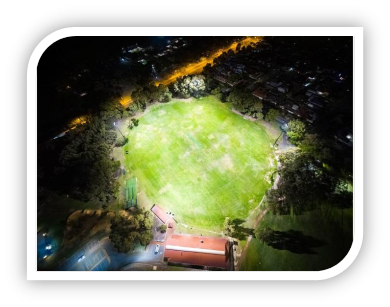 Image of a field lit up