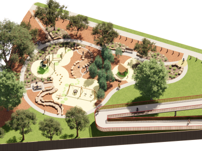 Aerial render of draft concept